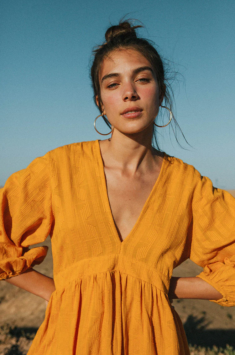 ALMA Midi Dress - marigold cotton - Image 2